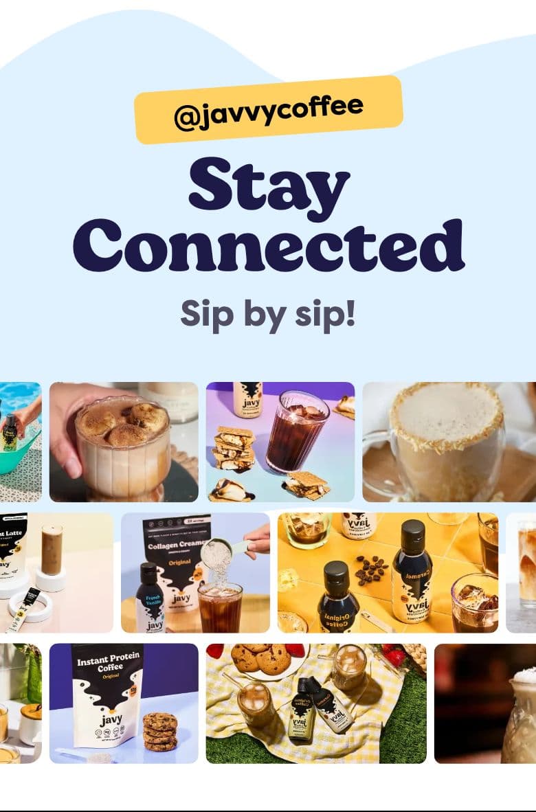 UGC & Social Proof section from Javvy Coffee, a food & beverage Shopify store — mobile screenshot